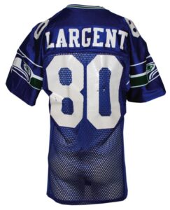 1987 Steve Largent Seattle Seahawks Game-Used Home Fishnet Jersey