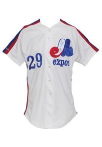 1987 Tim Wallach Montreal Expos Game-Used & Autographed Home Jersey