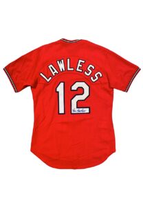 1987 Tom Lawless St. Louis Cardinals Player Worn & Autographed Batting Practice Jersey