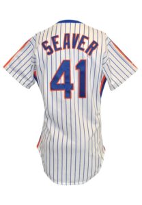 1987 Tom Seaver New York Mets Game-Issued Pinstripe Home Jersey