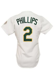 1987 Tony Phillips Oakland A’s Game-Used Home Jersey