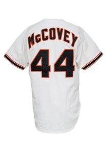 1987 Willie McCovey San Francisco Giants Coaches Worn Home Jersey with Batting Practice Jersey