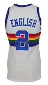 1988-1989 Alex English Denver Nuggets Game-Used Home Uniform