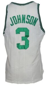 1988-1989 Dennis Johnson Boston Celtics Game-Used Home Jersey