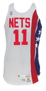 1988-1989 Joe Barry Carroll New Jersey Nets Game-Used Home Jersey