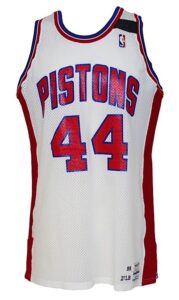 1988-1989 Rick Mahorn Detroit Pistons Game-Used Home Jersey