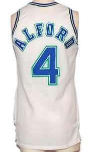 1988-1989 Steve Alford Dallas Mavericks Game-Used Home Jersey