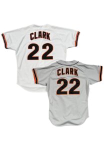 1988 & 1992 Will Clark SF Giants Game-Used Jerseys