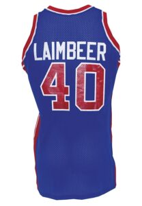 1988-89 Bill Laimbeer Detroit Pistons Game-Used Road Jersey 