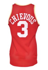 1988-89 Derrick Chievous Rookie Houston Rockets Game-Used Road Jersey