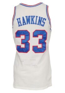 1988-89 Hersey Hawkins Rookie Philadelphia 76ers Game-Used & Autographed Home Jersey