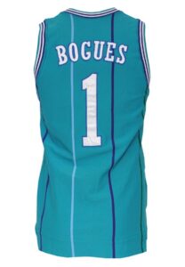 1988-89 Mugsy Bogues Charlotte Hornets Game-Used & Autographed Road Uniform