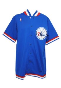 1988-89 Philadelphia 76ers Worn Warm-Up Suit Attributed to Hershey Hawkins and 1989-90 Philadelphia 76ers Worn Warm-Up Jacket Attributed to Johnny Dawkins