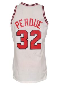 1988-89 Will Perdue Rookie Chicago Bulls Game-Used & Autographed Home Jersey