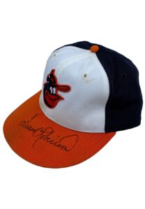 1988-91 Frank Robinson Baltimore Orioles Manager Worn & Signed Cap