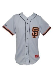 1988 Bob Lillis San Francisco Giants Game-Used Road Jersey