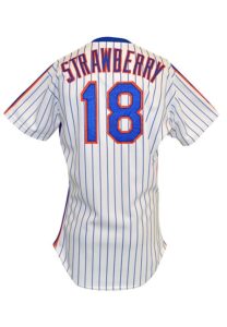 1988 Darryl Strawberry New York Mets Game-Used & Autographed Home Jersey