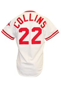 1988 Dave Collins Cincinnati Reds Game-Used Home Jersey