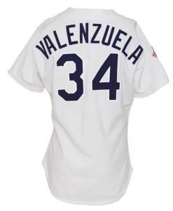 1988 Fernando Valenzuela Los Angeles Dodgers Game-Used Home Jersey