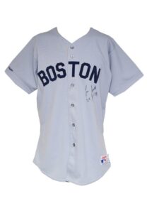 1988 Lee Smith Red Sox Game-Used & Autographed Road Uniform