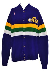 1988 Mark Eaton Utah Jazz Player-Worn Warm-Up Suit