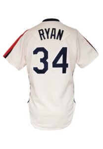 1988 Nolan Ryan Houston Astros Game-Used & Autographed Home Jersey