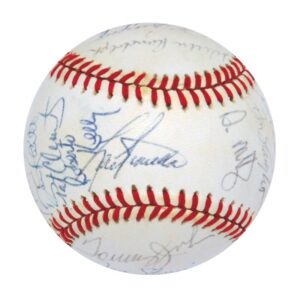 1988 NY Yankees Team Autographed Baseball from the Collection of Rick Rhoden