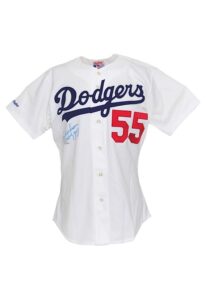 1988 Orel Hershiser LA Dodgers Game-Used & Autographed Home Uniform Worn During the 59 Consecutive Scoreless Innings Record Streak