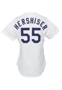 1988 Orel Hershiser LA Dodgers Game-Used Home Jersey Worn During the 59 Consecutive Scoreless Innings Record Streak