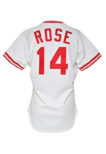 1988 Pete Rose Cincinnati Reds Manager’s Worn and Autographed Home Jersey