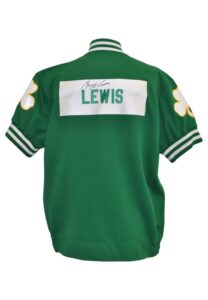 1988 Reggie Lewis Boston Celtics Player-Worn & Autographed Warm-Up Jacket