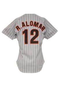 1988 Roberto Alomar Rookie San Diego Padres Game-Used Road Jersey