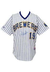 1988 Robin Yount Milwaukee Brewers Game-Used & Autographed Home Jersey