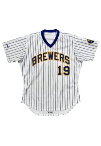 1988 Robin Yount Milwaukee Brewers Game-Used Home Jersey