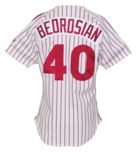 1988 Steve Bedrosian Philadelphia Phillies Game-Used & Autographed Home Jersey