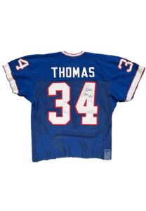 1988 Thurman Thomas Buffalo Bills NFL Debut Rookie Preseason/Training Camp-Worn & Autographed Jersey