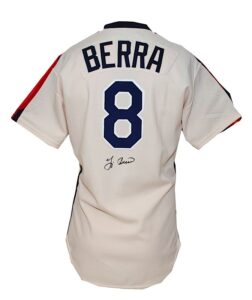 1988 Yogi Berra Houston Astros Coaches Worn & Autographed Home Jersey