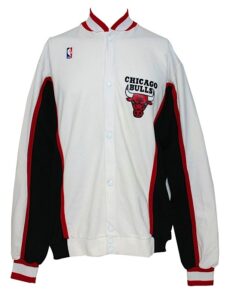 1989-1990 Chicago Bulls Worn Warm-Up Jacket & Pants Attributed to Michael Jordan