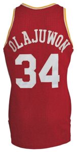 1989-1990 Hakeem Olajuwon Houston Rockets Game-Used Road Jersey