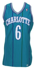 1989-1990 Michael Holton Charlotte Hornets Game-Used Road Jersey