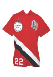 1989-90 – 1990-91 Clyde Drexler Portland Trailblazers Worn Warm-Up Jacket (Great Patch)