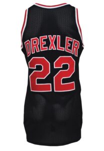 1989-90 Clyde Drexler Portland Trail Blazers Game-Used Road Jersey 