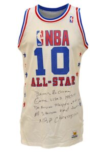 1989-90 Dennis Rodman NBA All-Star Game Eastern Conference Game-Used & Autographed Uniform