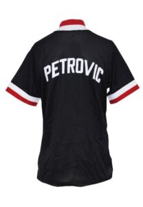 1989-90 Dražen Petrovic Rookie Portland Trail Blazers Worn Shooting Shirt & Warm-Up Pants