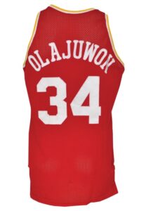 1989-90 Hakeem Olajuwon Houston Rockets Game-Used Road Jersey 