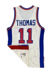 1989-90 Isiah Thomas Detroit Pistons Game-Used & Autographed Home Jersey