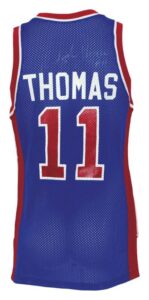 1989-90 Isiah Thomas Detroit Pistons Game-Used & Autographed Road Jersey