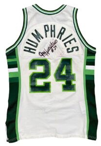 1989-90 Jay Humphries Milwaukee Bucks Game-Used & Signed Jersey