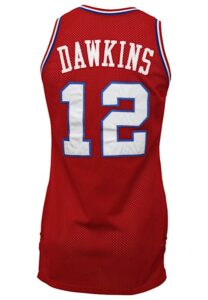 1989-90 Johnny Dawkins Philadelphia 76ers Game-Used & Autographed Jersey