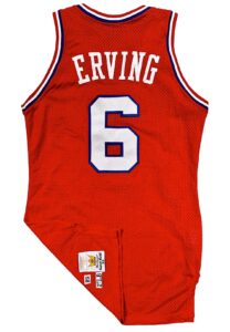 1989-90 Julius “Dr. J” Erving Philadelphia 76ers Game-Issued & Signed Jersey